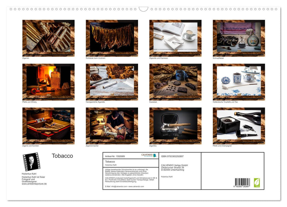 Tobacco - Genuss und Flair der Tabakkultur (CALVENDO Wandkalender 2024)