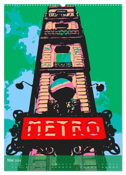 Paris pop-art (CALVENDO Premium Wall Calendar 2024) 