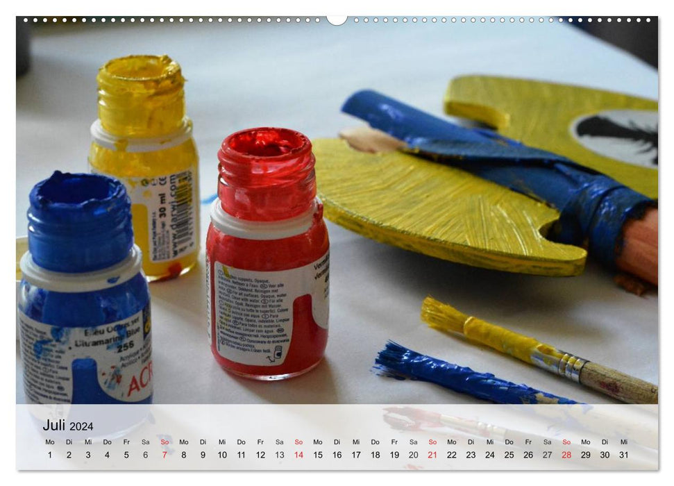 Malen. Impressionen aus der Welt der Farben (CALVENDO Premium Wandkalender 2024)