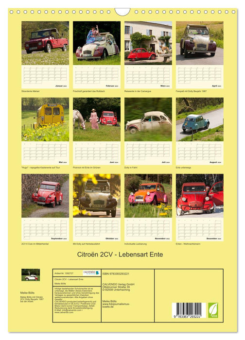 Citroën 2CV - Duck lifestyle (CALVENDO wall calendar 2024) 