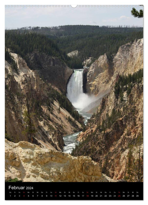 Waterfalls in North America 2024 (CALVENDO wall calendar 2024) 