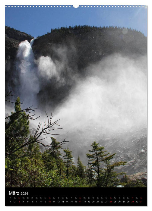 Waterfalls in North America 2024 (CALVENDO wall calendar 2024) 