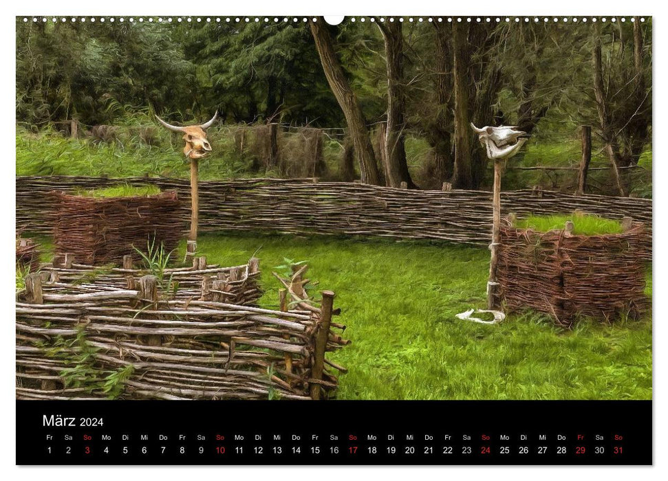 Sacrificial moor Vogtei at the center of Germany (CALVENDO wall calendar 2024) 