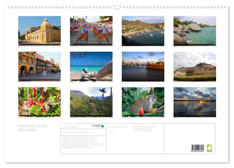 Photo trip through Colombia (CALVENDO wall calendar 2024) 