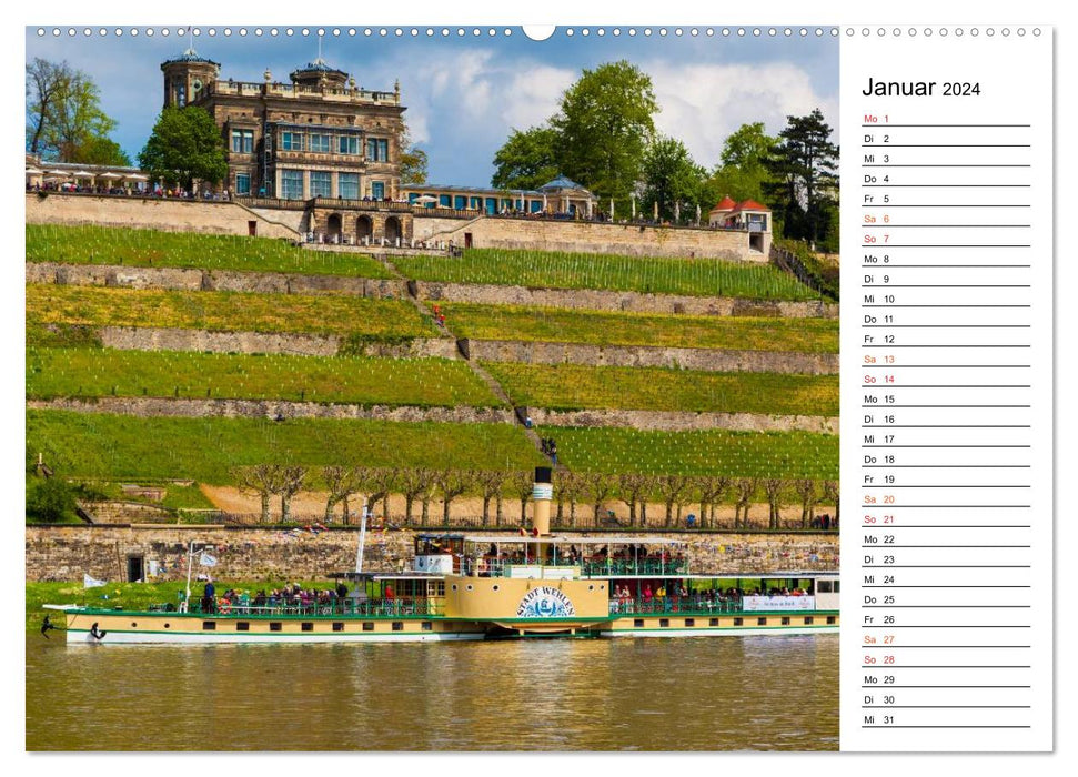 Paddle steamer (CALVENDO Premium Wall Calendar 2024) 