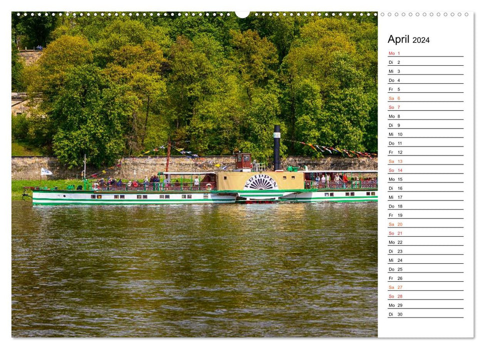 Paddle steamer (CALVENDO Premium Wall Calendar 2024) 