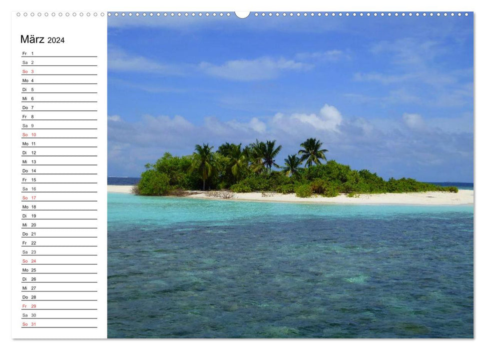 Traumurlaub am Meer. Sonne, Sand und Wasser (CALVENDO Wandkalender 2024)