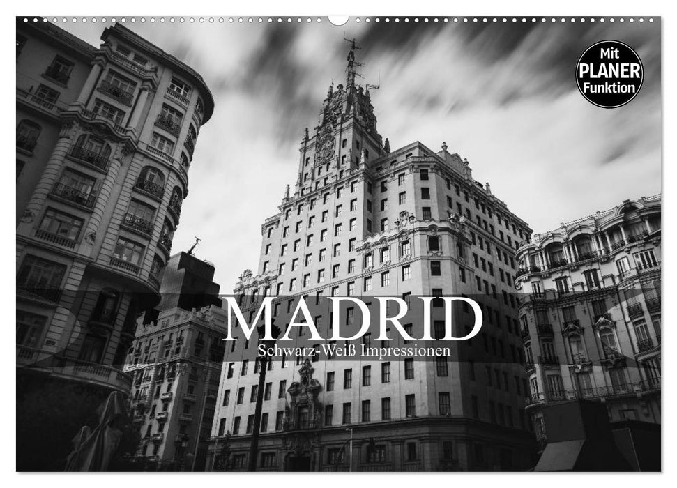 Madrid - Black and White Impressions (CALVENDO Wall Calendar 2024) 