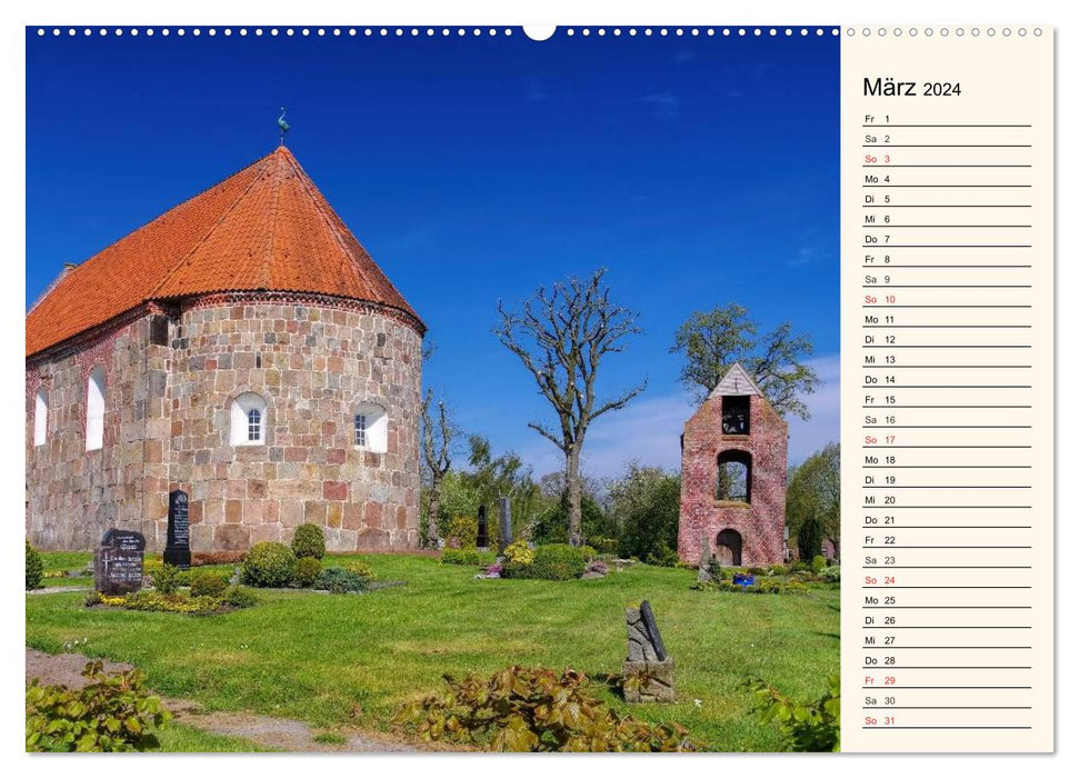 Churches in East Frisia (CALVENDO wall calendar 2024) 