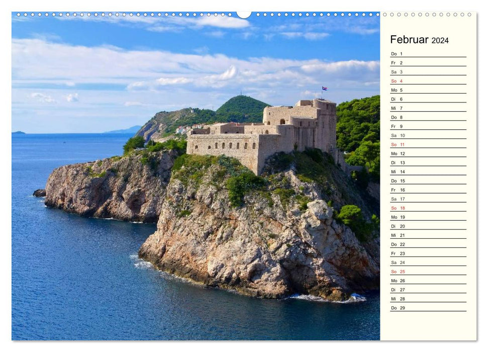 Castles in Croatia (CALVENDO Premium Wall Calendar 2024) 