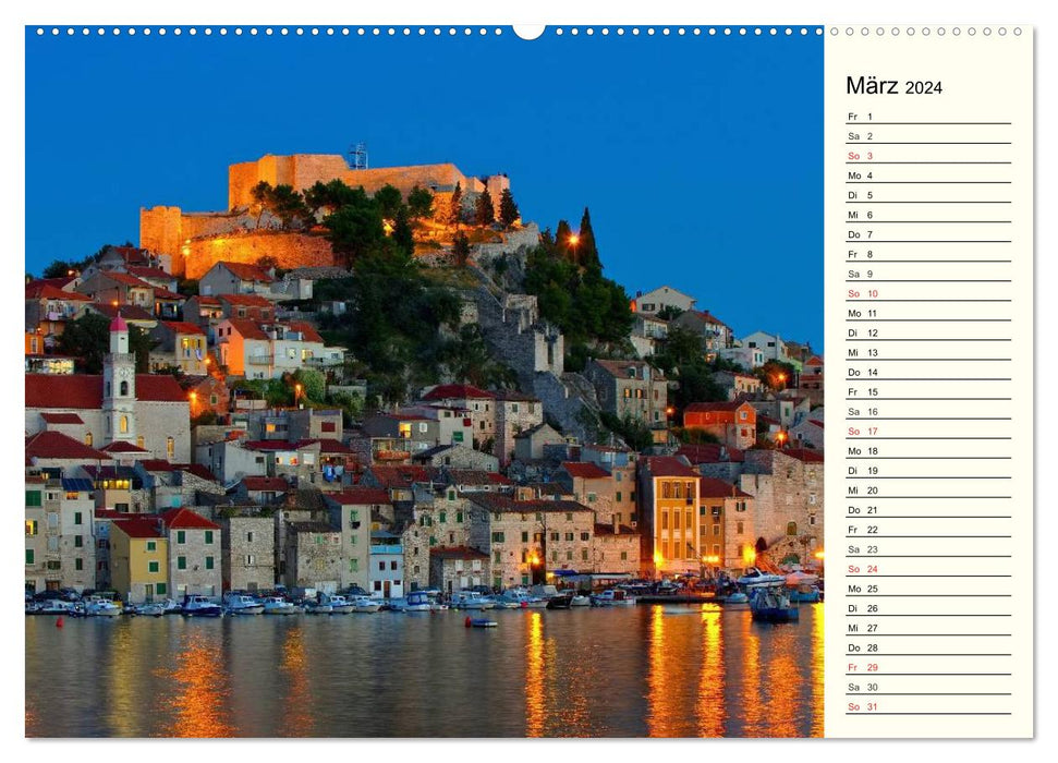 Burgen in Kroatien (CALVENDO Premium Wandkalender 2024)