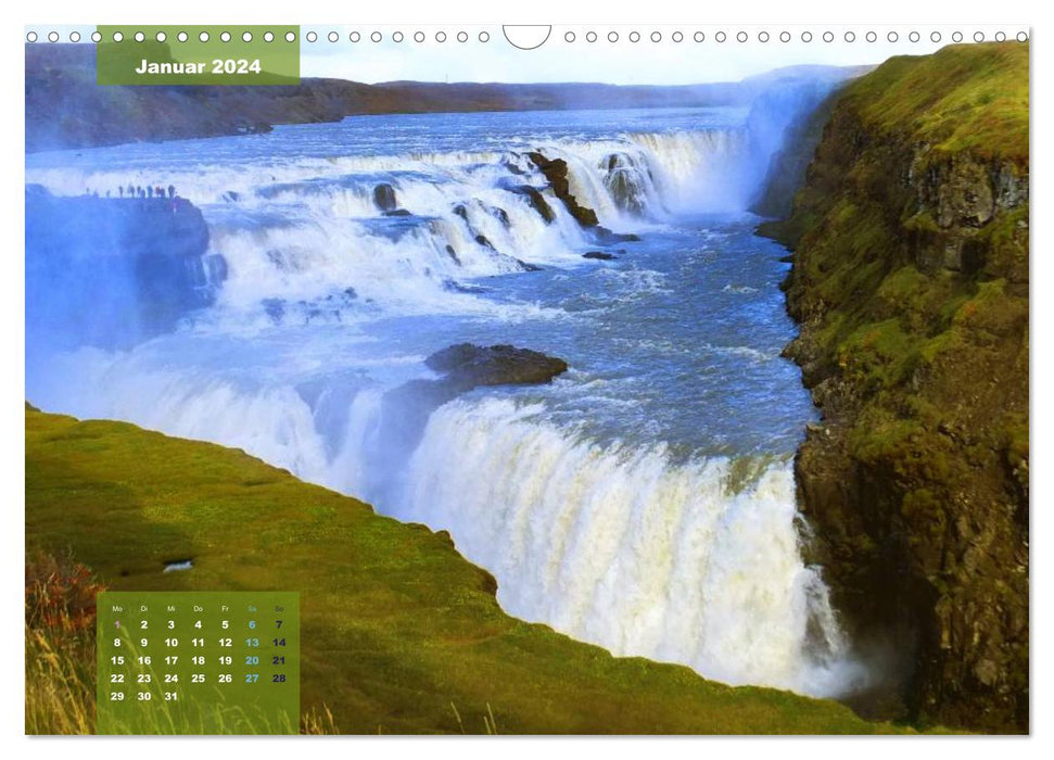 Natural wonders waterfalls (CALVENDO wall calendar 2024) 