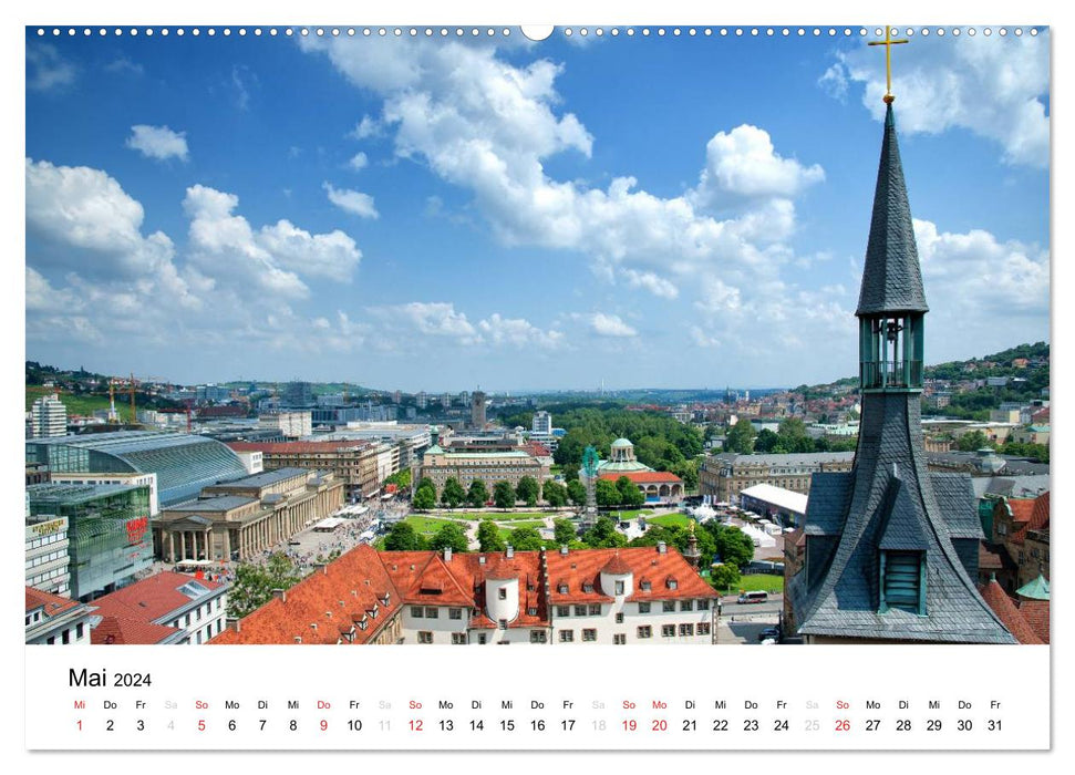 City views of Stuttgart (CALVENDO Premium Wall Calendar 2024) 