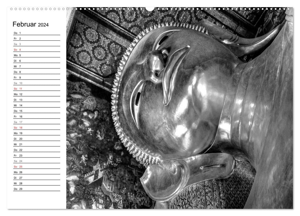 Bangkok impressions in black and white (CALVENDO wall calendar 2024) 