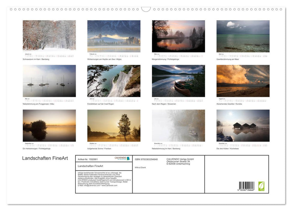 Landschaften FineArt (CALVENDO Wandkalender 2024)