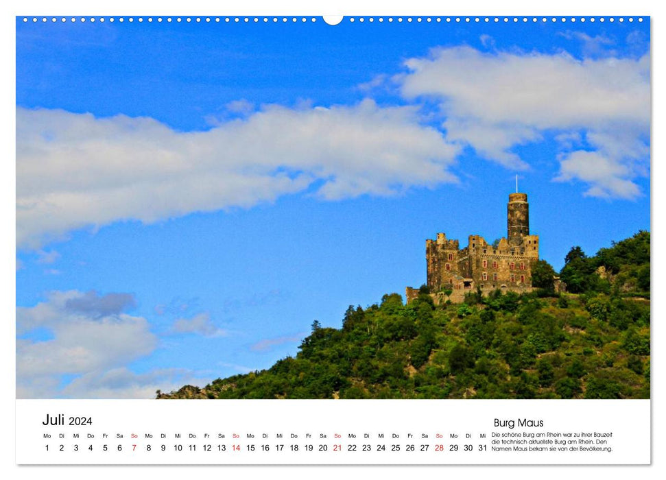 Deutschlands Burgen - besondere Burgen und schöne Schlösser (CALVENDO Premium Wandkalender 2024)