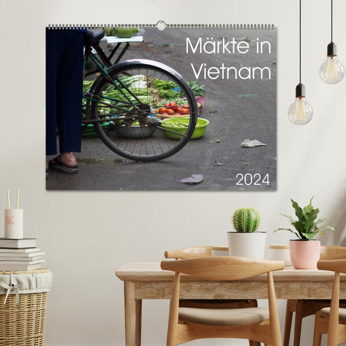 Marchés au Vietnam (calendrier mural CALVENDO 2024) 