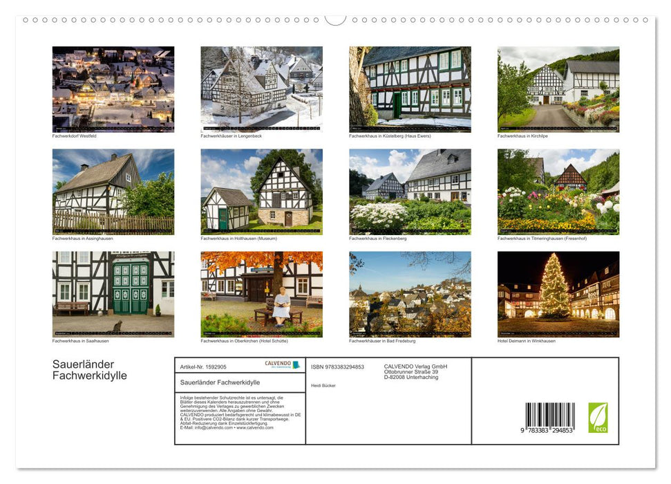 Sauerland half-timbered idyll (CALVENDO Premium Wall Calendar 2024) 