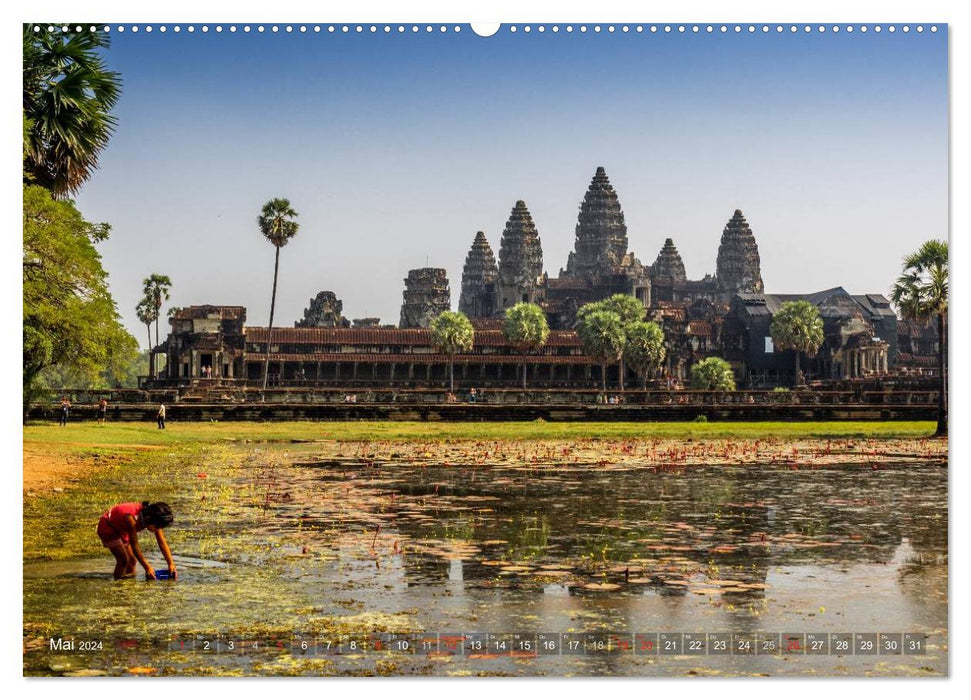 Vietnam et Cambodge - des moments magiques. (Calendrier mural CALVENDO Premium 2024) 