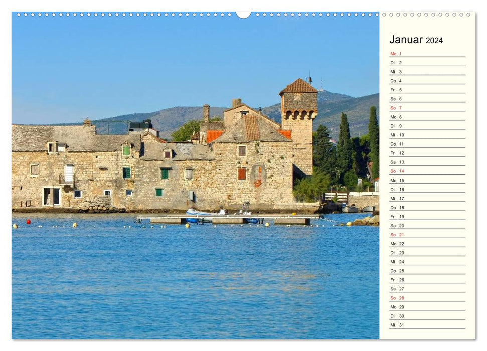 Burgen in Kroatien (CALVENDO Wandkalender 2024)