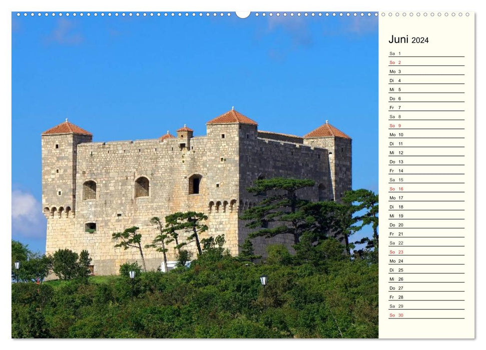 Burgen in Kroatien (CALVENDO Wandkalender 2024)