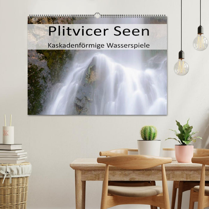 Plitvice Lakes - Cascading Water Features (CALVENDO Wall Calendar 2024) 