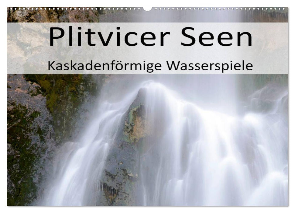 Lacs de Plitvice – Caractéristiques de l'eau en cascade (calendrier mural CALVENDO 2024) 