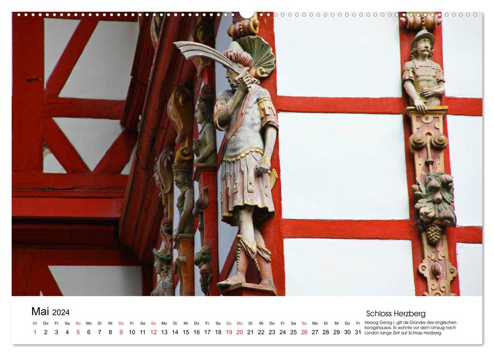 Deutschlands Burgen - besondere Burgen und schöne Schlösser (CALVENDO Wandkalender 2024)