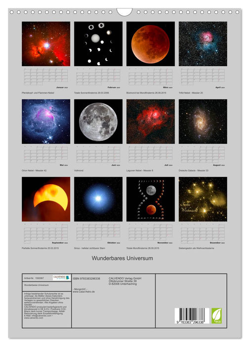 Univers merveilleux (Calendrier mural CALVENDO 2024) 