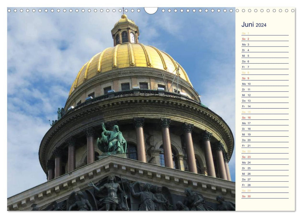 Saint Petersburg - Palaces - Cathedrals - Squares (CALVENDO Wall Calendar 2024) 