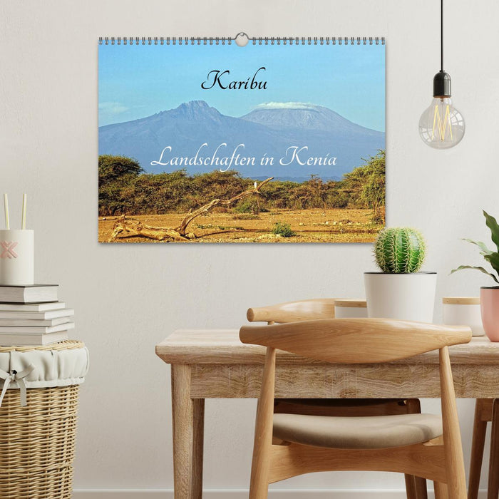 Caribou - paysages du Kenya (Calendrier mural CALVENDO 2024) 