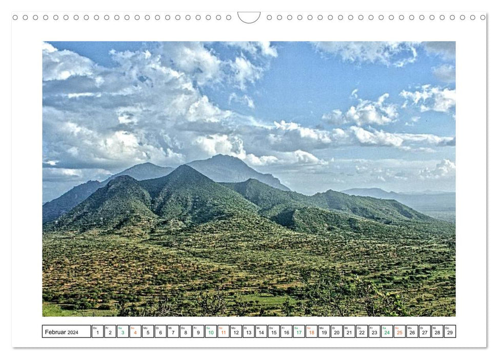 Caribou - landscapes in Kenya (CALVENDO wall calendar 2024) 
