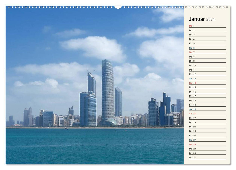 Abu Dhabi et Dubaï (calendrier mural CALVENDO 2024) 