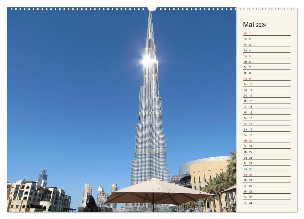 Abu Dhabi et Dubaï (calendrier mural CALVENDO 2024) 