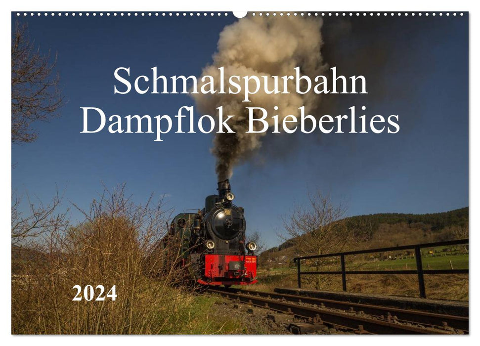Schmalspurbahn Dampflok Bieberlies (CALVENDO Wandkalender 2024)