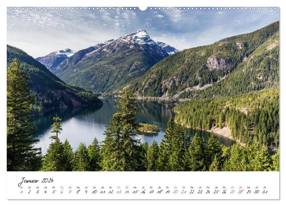 Parcs nationaux des États-Unis (calendrier mural CALVENDO 2024) 