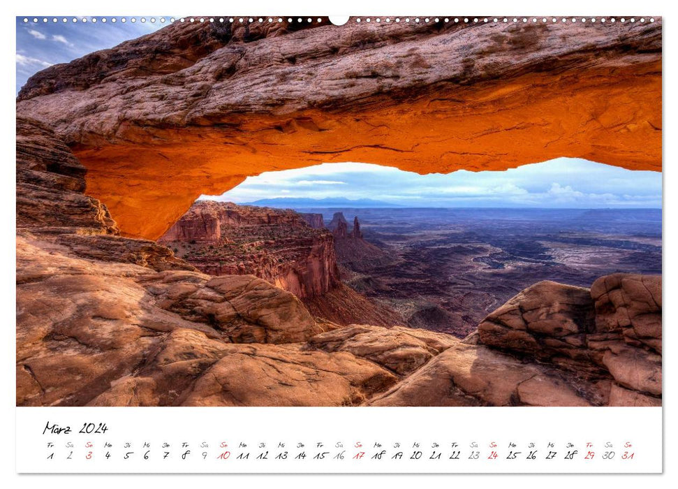 Parcs nationaux des États-Unis (calendrier mural CALVENDO 2024) 