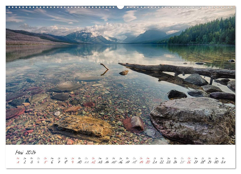 Parcs nationaux des États-Unis (calendrier mural CALVENDO 2024) 