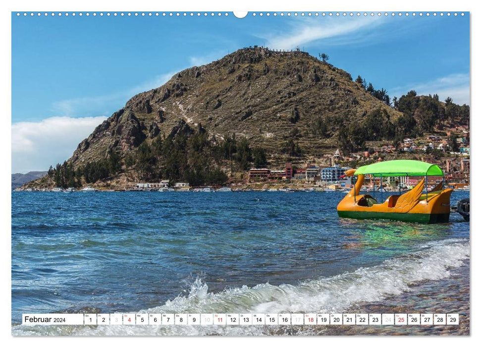 Bolivia - Lake Titicaca and Copacabana (CALVENDO Premium Wall Calendar 2024) 