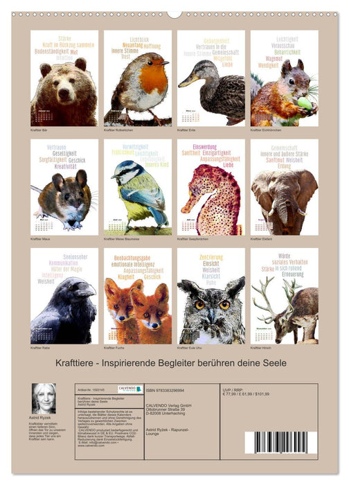 Power animals - inspiring companions full of magic and soul (CALVENDO Premium Wall Calendar 2024) 