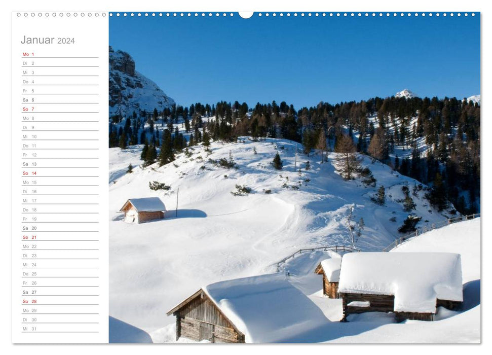 Bekannte und unbekannte Wanderziele in Südtirol (CALVENDO Premium Wandkalender 2024)