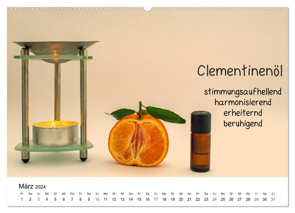 Aromathérapie - des parfums pour l'âme (Calendrier mural CALVENDO Premium 2024) 