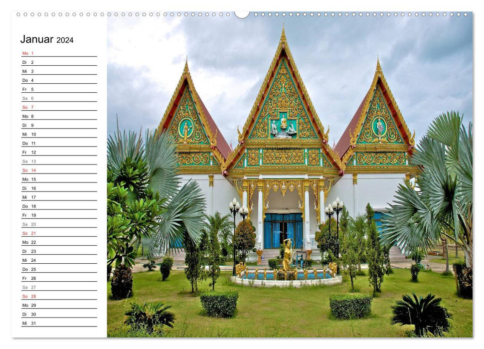 Thaïlande - Un royaume enchanteur (Calendrier mural CALVENDO 2024) 