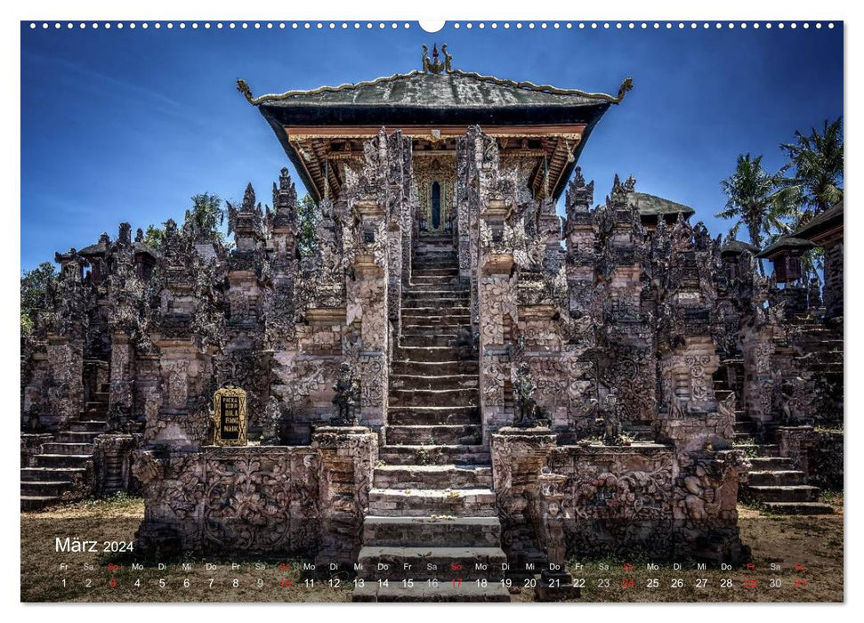 Bali - Insel der Tempel, Götter und Dämonen (CALVENDO Wandkalender 2024)