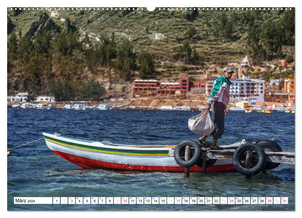 Bolivia - Lake Titicaca and Copacabana (CALVENDO wall calendar 2024) 