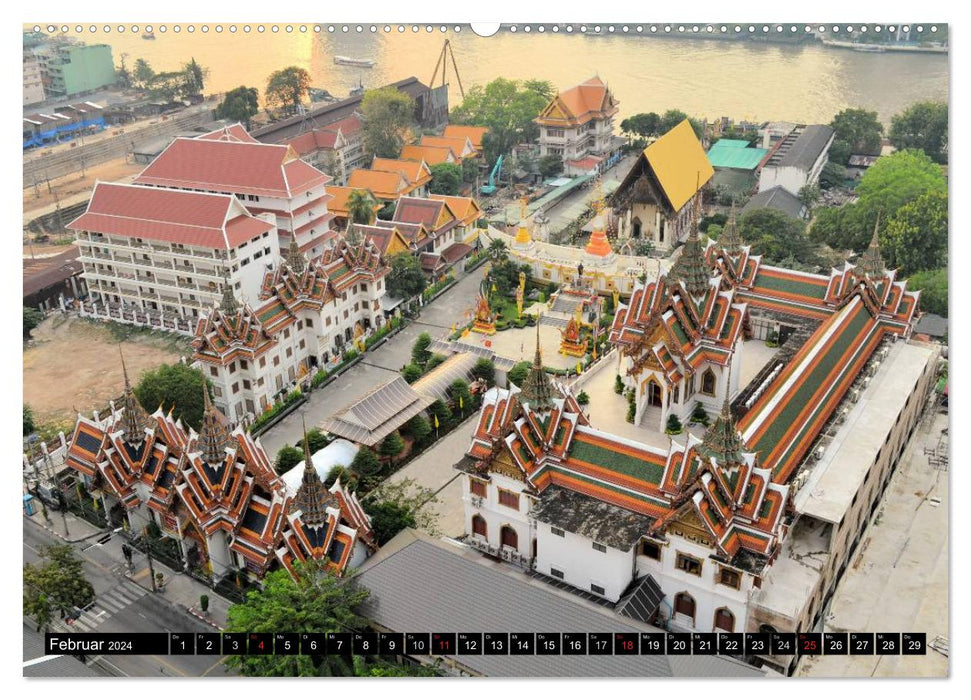 Bangkok: West trifft Fernost (CALVENDO Premium Wandkalender 2024)