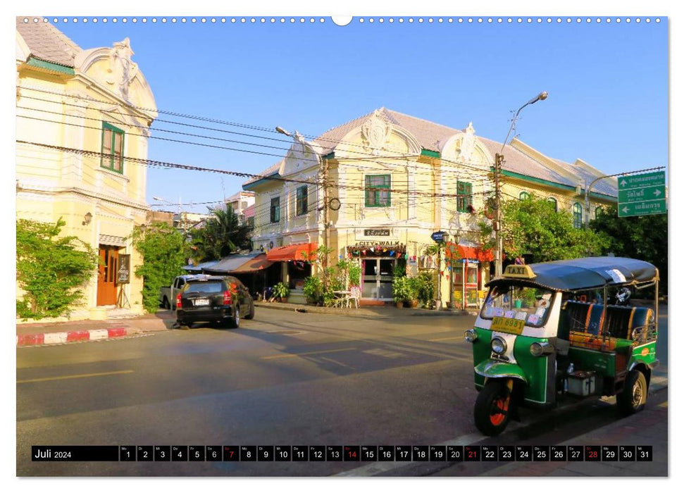 Bangkok: West trifft Fernost (CALVENDO Premium Wandkalender 2024)