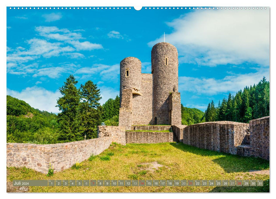 Castles in Rhineland-Palatinate (CALVENDO Premium Wall Calendar 2024) 