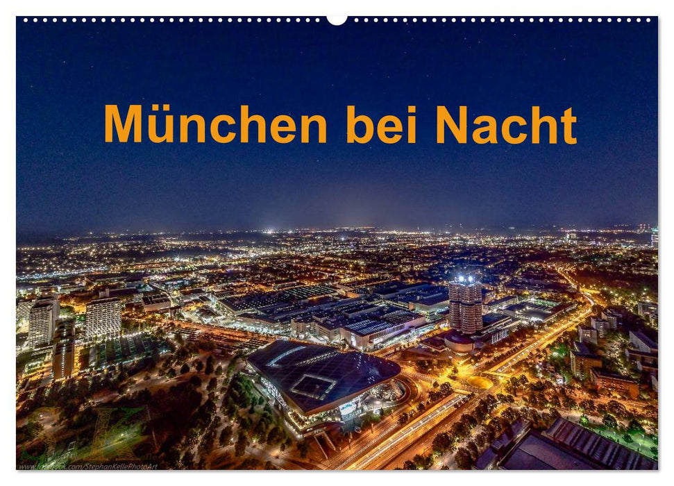München bei Nacht (CALVENDO Wandkalender 2024)