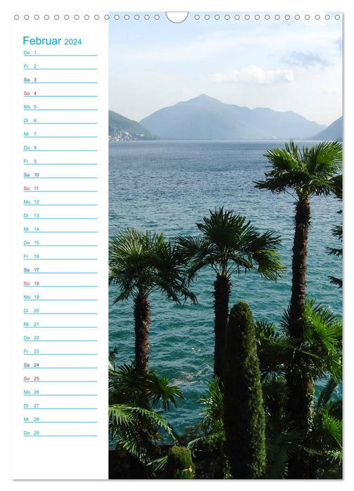 Tessin d'une beauté fantastique (calendrier mural CALVENDO 2024) 